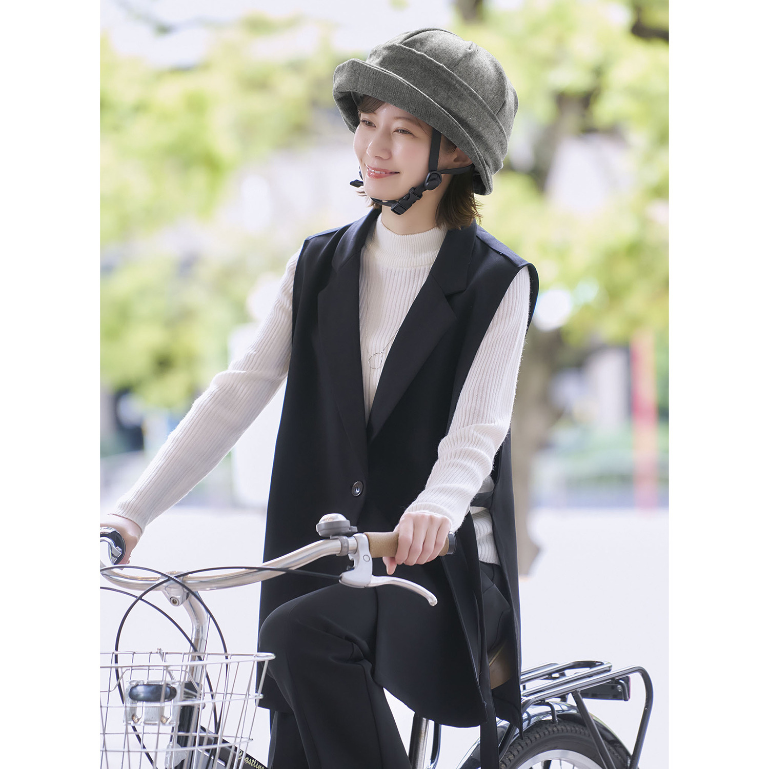 おしゃヘル専用 着せ替え用帽子 ＜ツイード調クロシェ＞