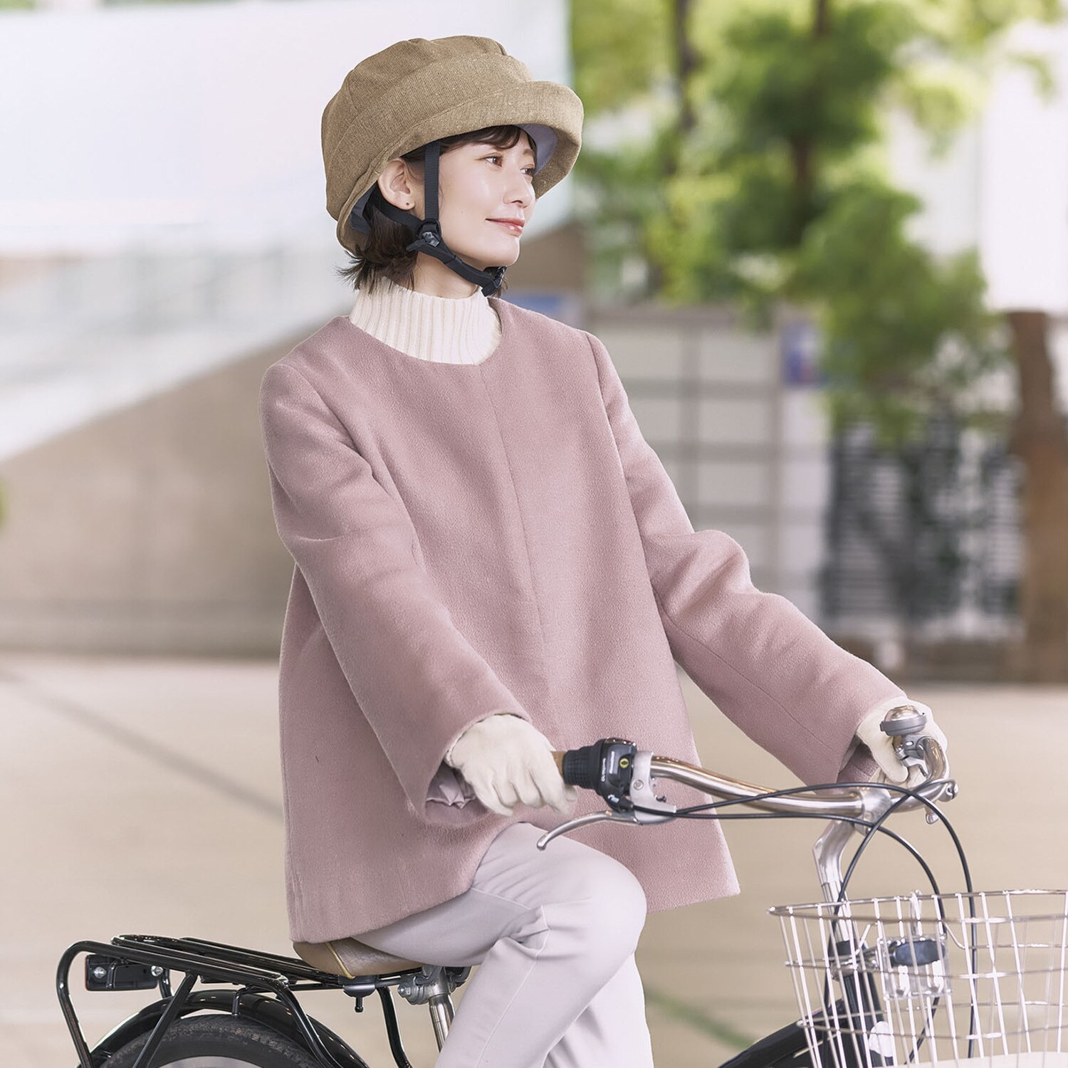 おしゃヘル専用 着せ替え用帽子 ＜ツイード調クロシェ＞