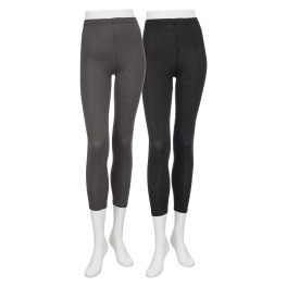 あしマルシェ 吸湿発熱 あったか ９分丈レギンス２枚セット