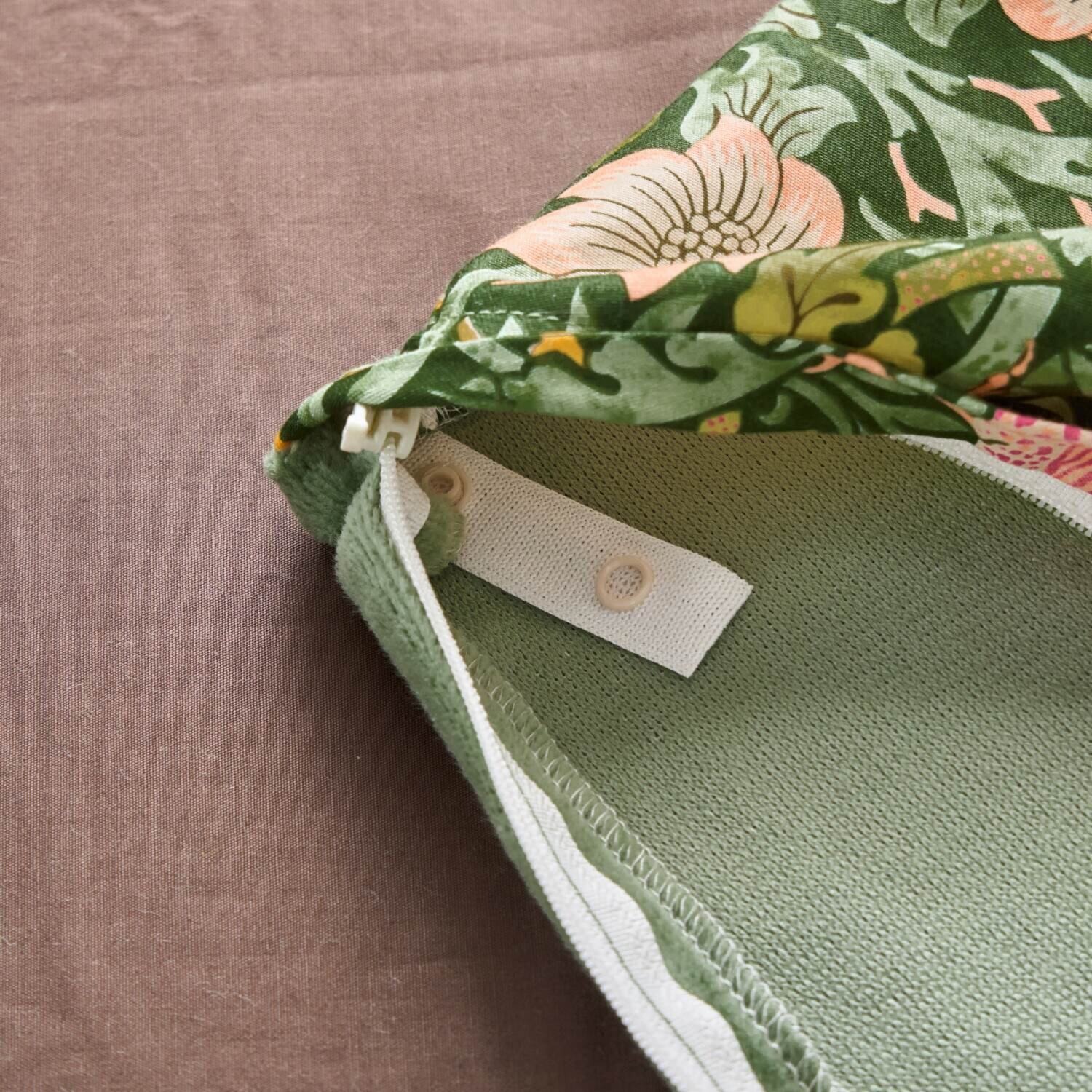 モリスギャラリー いちご泥棒 両サイドファスナー 綿マイヤー あったか掛けふとんカバー ＜シングル＞