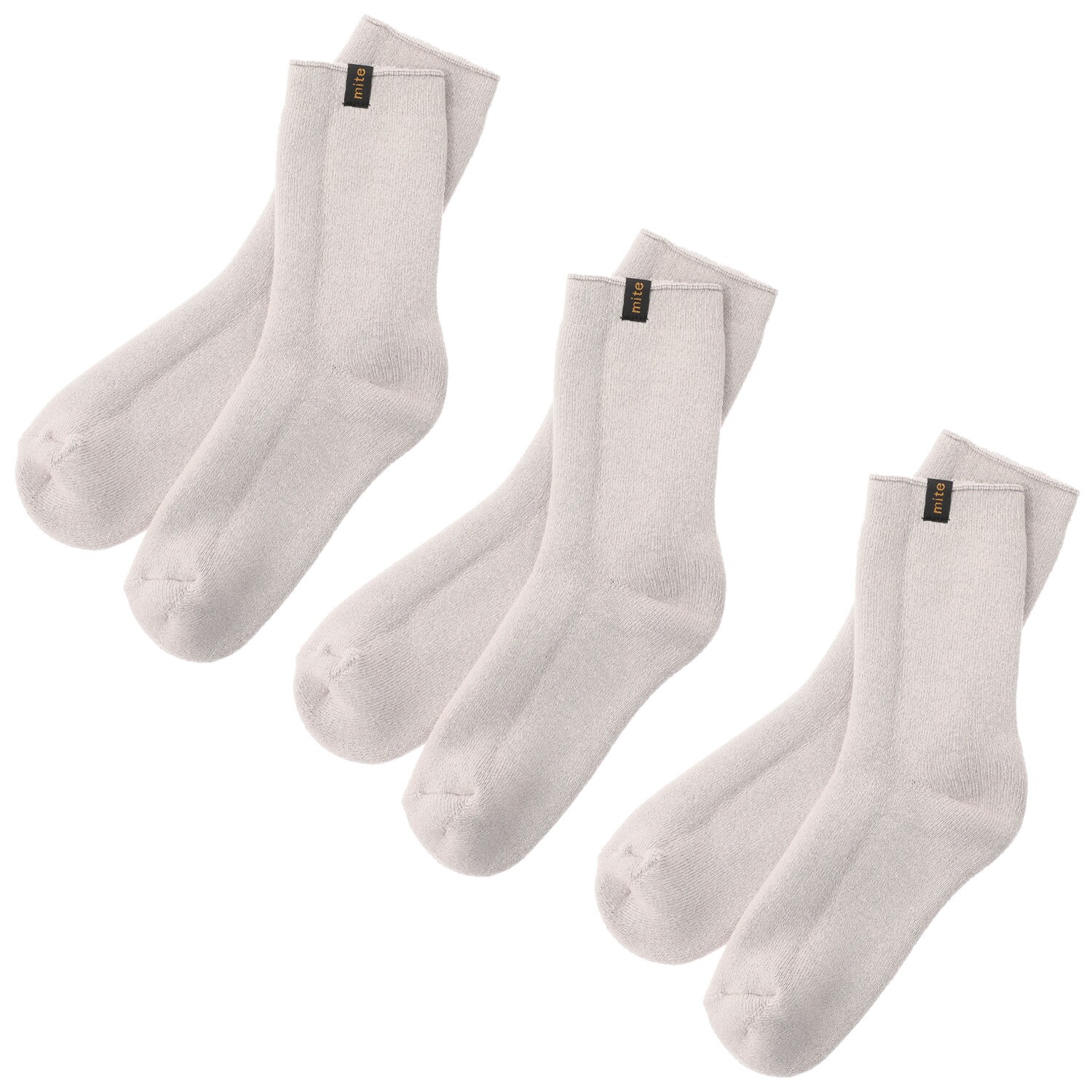 ミーテ ふっくら・しっとり♪ ゆるゆるソックス 同色３足組