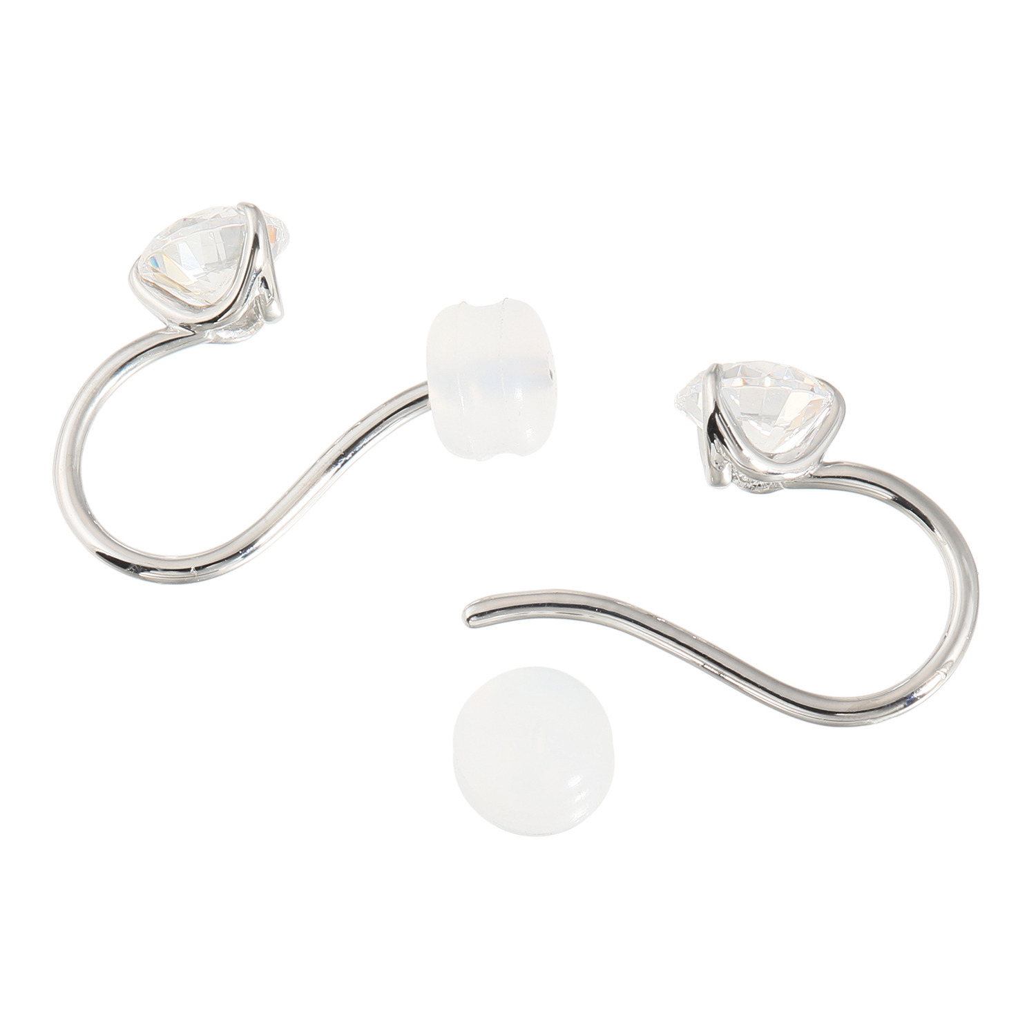 ステングレイス サージカルステンレス プレシオサ社製ＣＺ ソリティア イヤークリップ