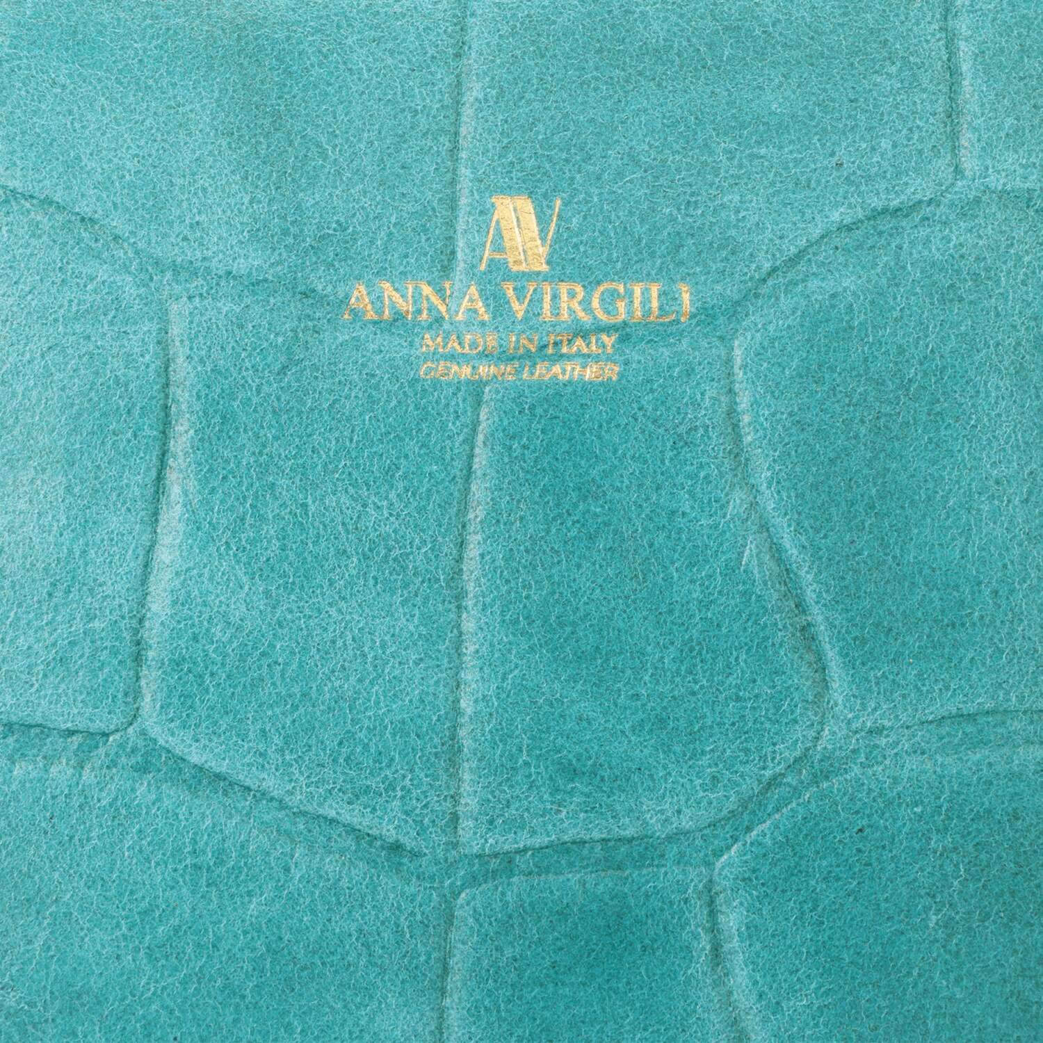 アンナヴィルジリ ＜イタリア製＞ カーフスエード クロコ型押し ショルダーポーチ付 トートバッグ