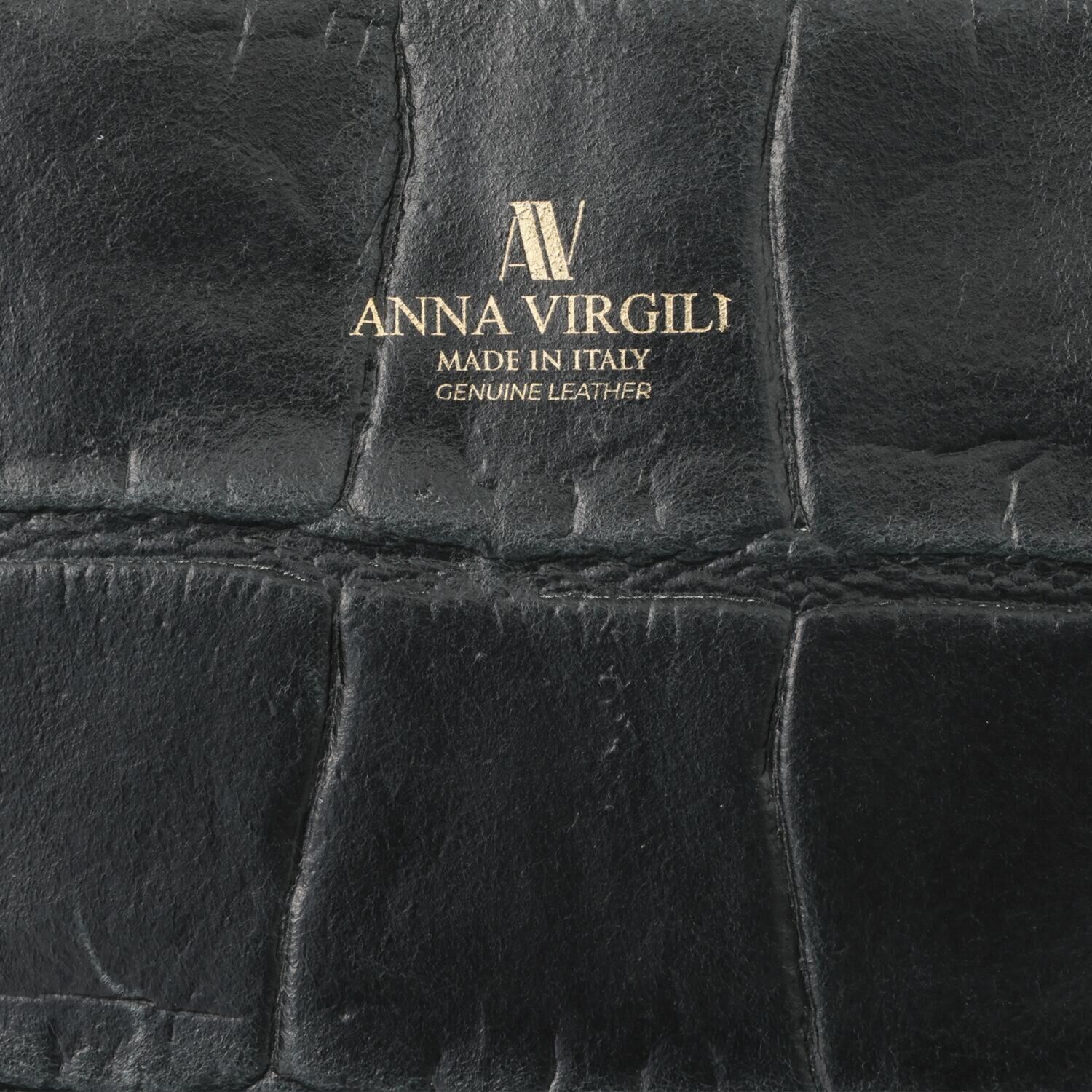 アンナヴィルジリ ＜イタリア製＞ カーフスエード クロコ型押し ショルダーポーチ付 トートバッグ