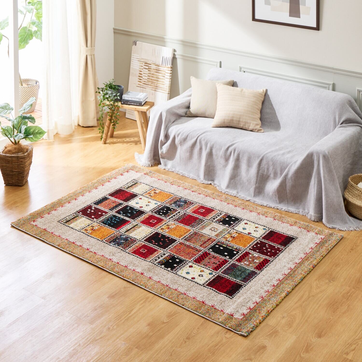 トルコ製 ウィルトン織 ヘシティデザイン カーペット ＜１３３×１９０ｃｍ＞