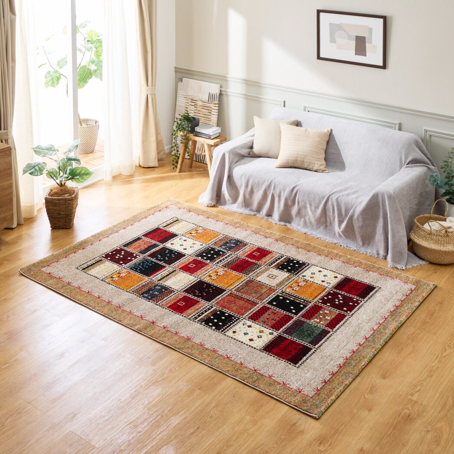 トルコ製 ウィルトン織 ヘシティデザイン カーペット ＜１６０×２３０ｃｍ＞