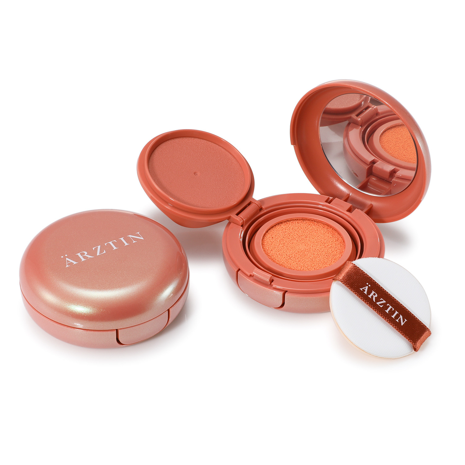 エルツティン 韓国大手美容サロン発 光を味方にして みずみずしいツヤ感演出！ シャイングロス クッションチーク ＜シャインコーラル＞ ２個セット 