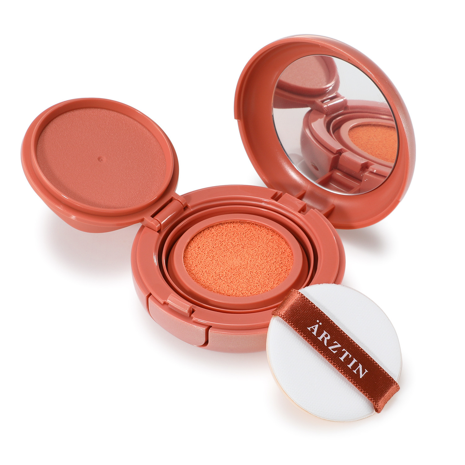 エルツティン 韓国大手美容サロン発 光を味方にして みずみずしいツヤ感演出！ シャイングロス クッションチーク ＜シャインコーラル＞ ２個セット 