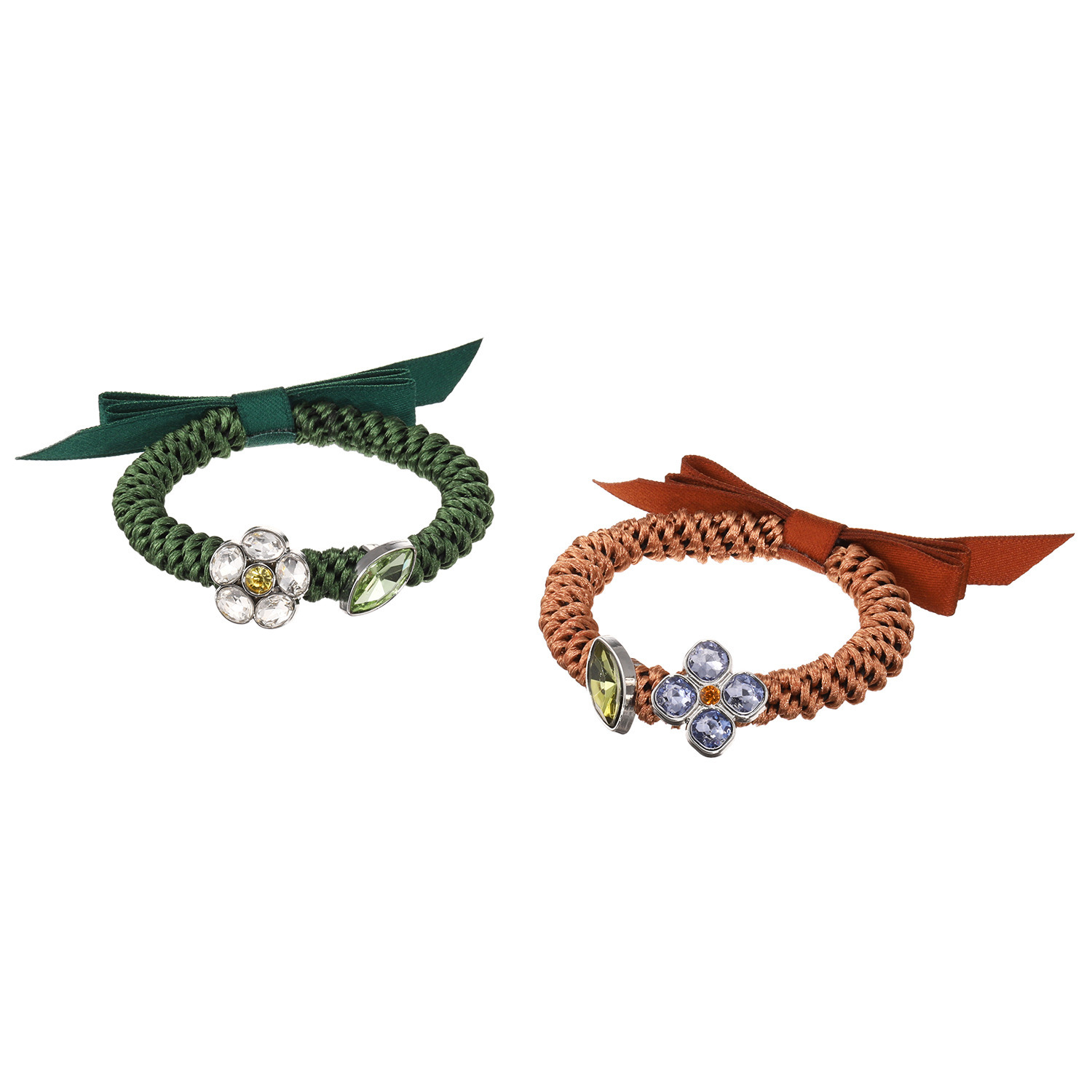 メイドバイスターズ ビジューモティーフ＆ サテンリボン付 静電気対策ブレスレット ２本セット