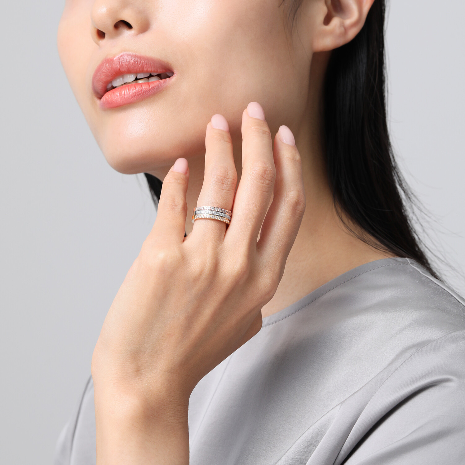 エービーステン ステンレス ビジュウ リング ３本セット