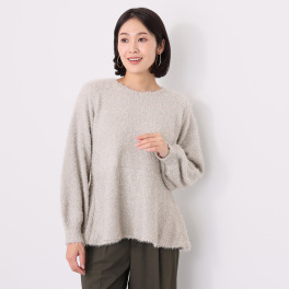 アリュメット ペプラムデザイン ラメニット プルオーバー