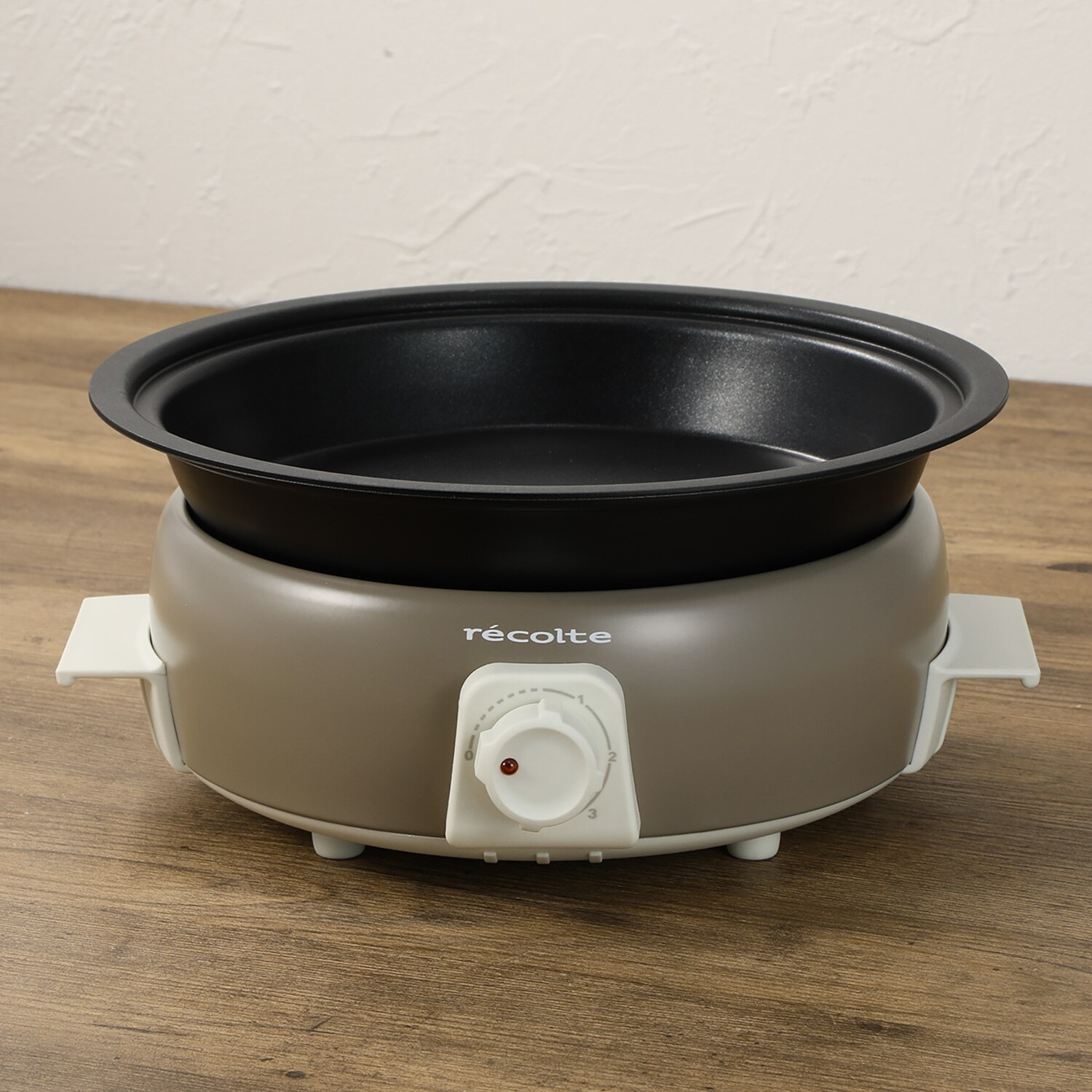 プレートを取り替えて さまざまな料理を楽しめる 卓上電気小鍋 レコルト ポットデュオ　タント グリルプレート付セット