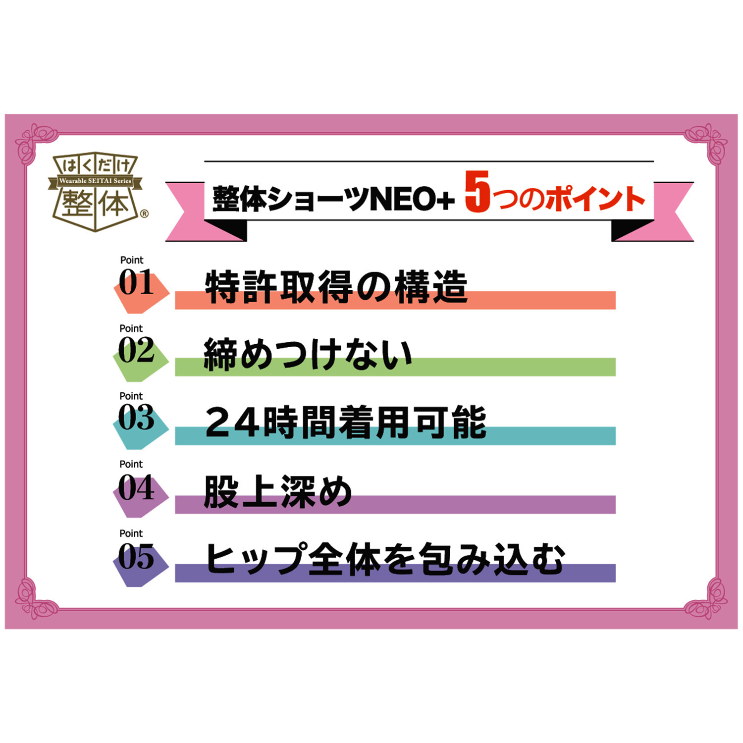 はくだけ整体 姿勢の専門家が開発！ 整体ショーツＮＥＯ＋ 同色２枚セット