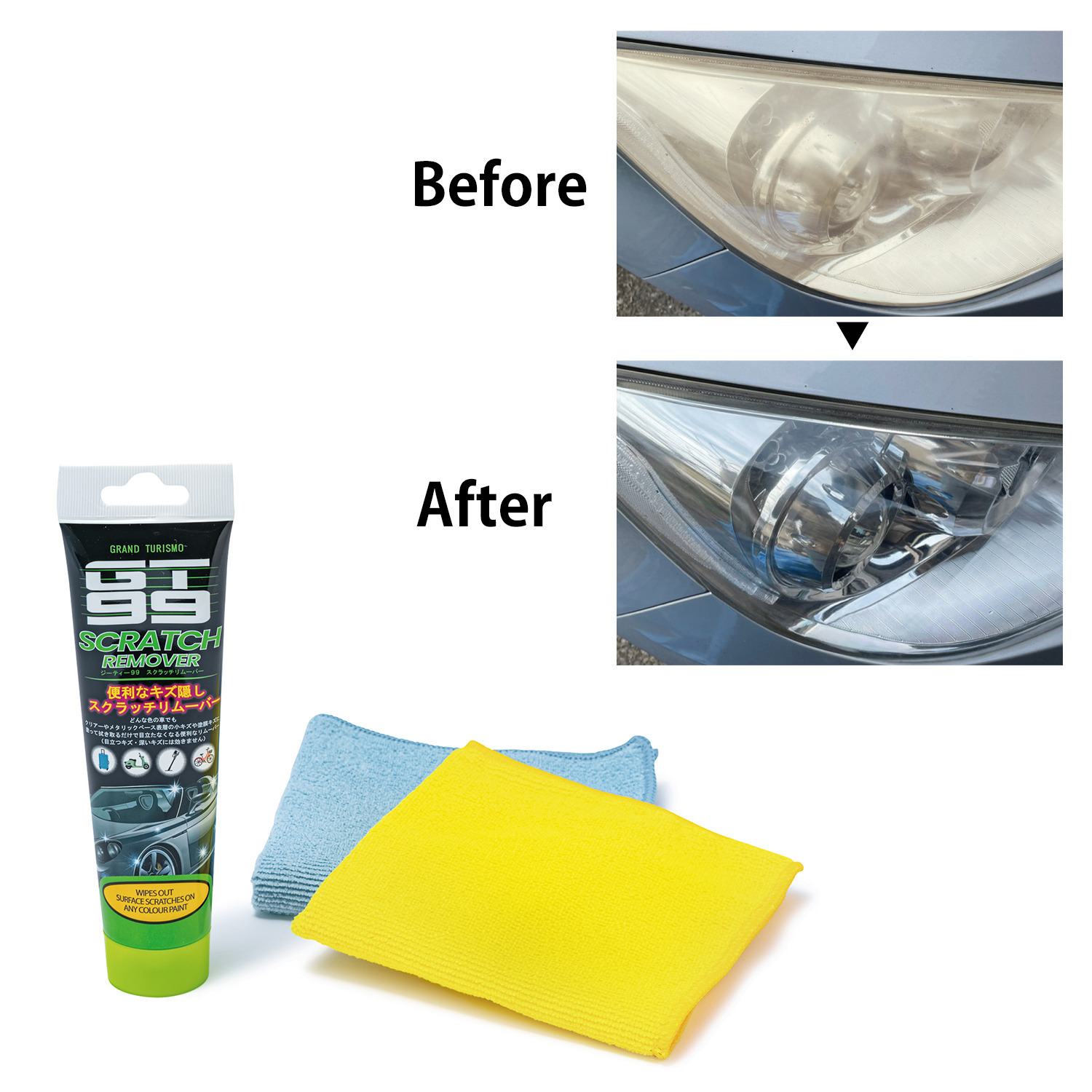 フランス発！！ こだわりの ノウハウが詰まった １本で簡単・手軽に 車のキズ隠し スクラッチリムーバー ＧＴ９９特別セット