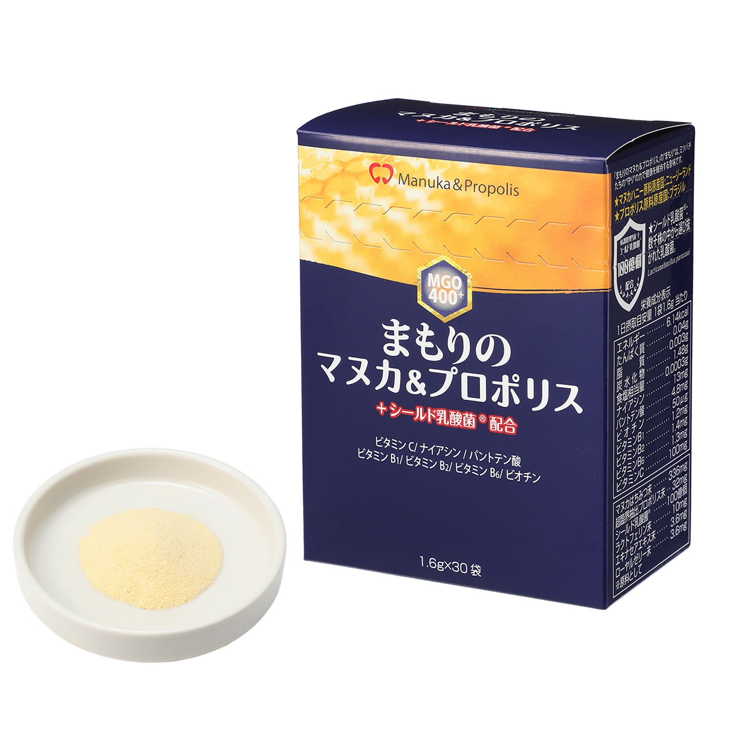 ＭＧＯ４００＋ マヌカハニー使用！ ミツバチの恵みで健康維持 “まもりの マヌカ＆プロポリス”
