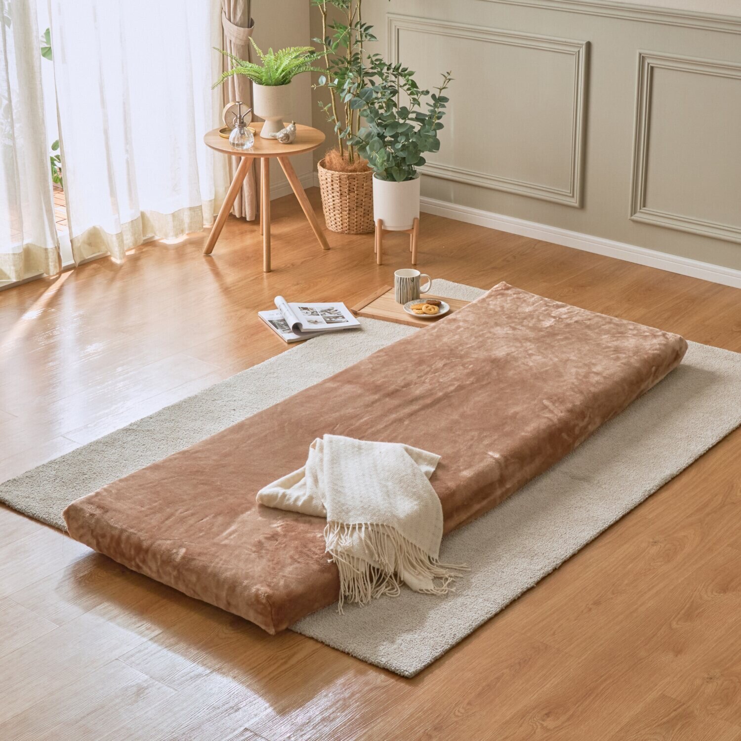 ブレスエアーレガリス マルチマットレス専用 暖か吸湿発熱毛布カバー ３つ折りタイプ