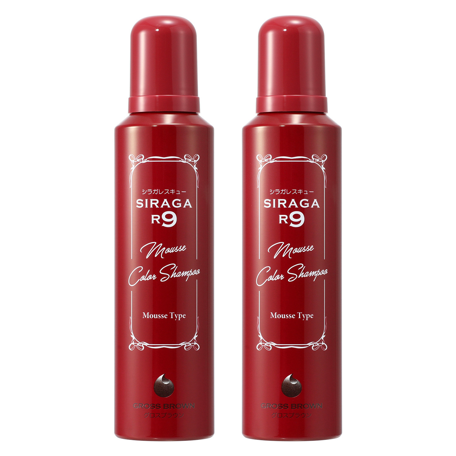 ムースでシャンプー 白髪を徐々に染めて 髪のダメージを補修 シラガレスキュー ムースカラーシャンプー ２本セット 