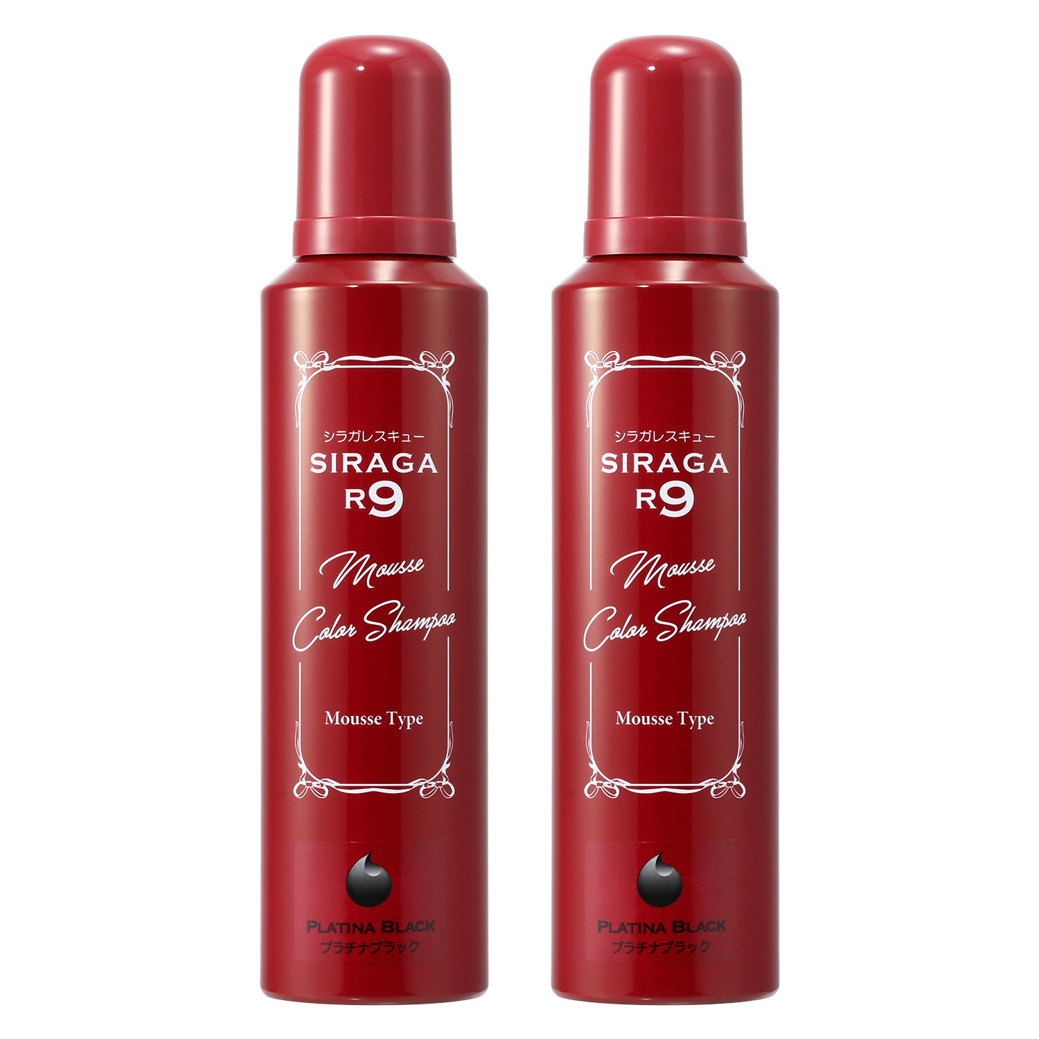 ムースでシャンプー 白髪を徐々に染めて 髪のダメージを補修 シラガレスキュー ムースカラーシャンプー ２本セット 