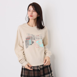 オールアワーズ ミッドウエイト イラスト 長袖Ｔシャツ