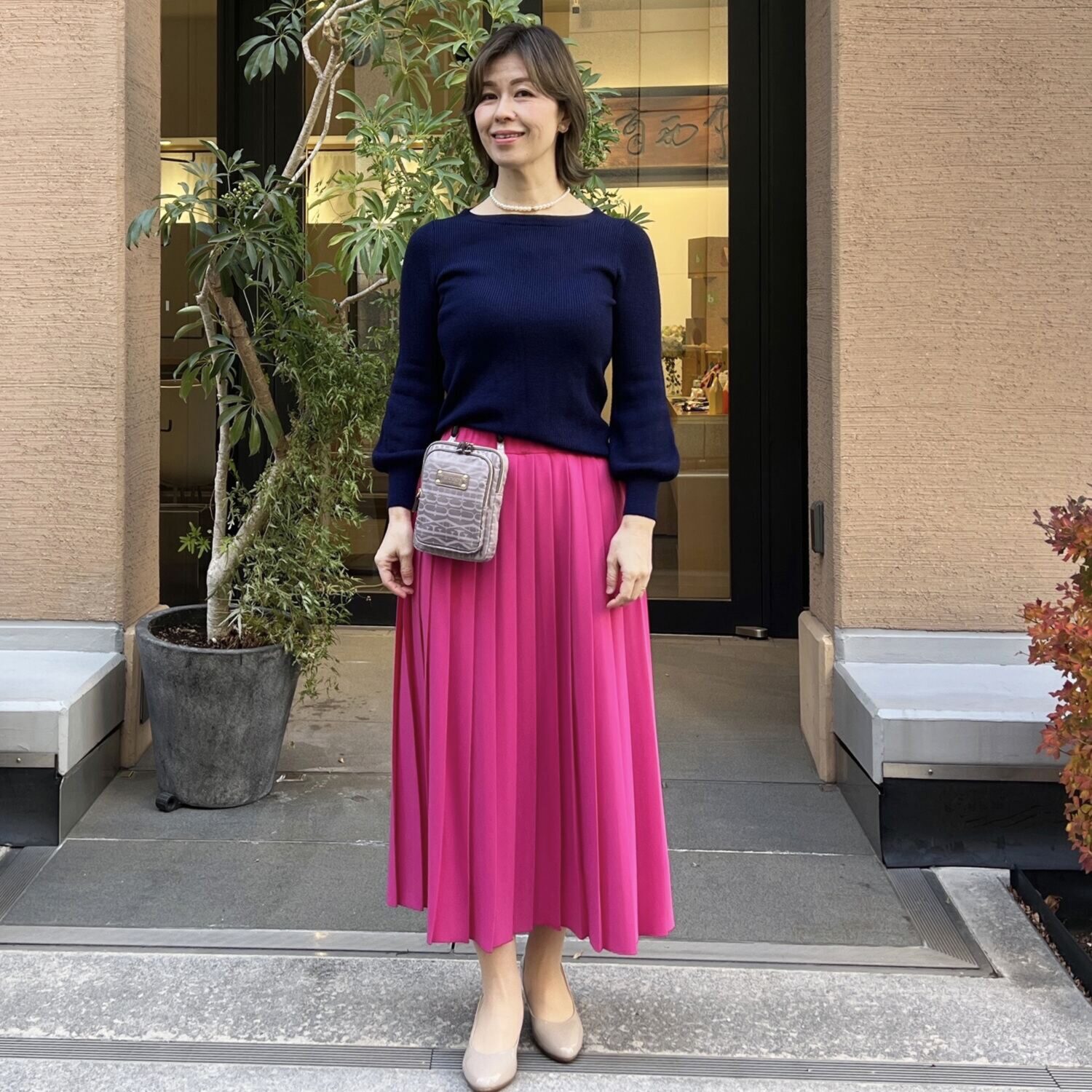フォション ジャガード織 ポケットプラス ３ＷＡＹスマホポシェット