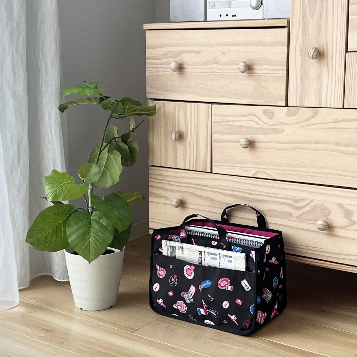 フォション プリント柄 ルームトートバッグ ビッグ