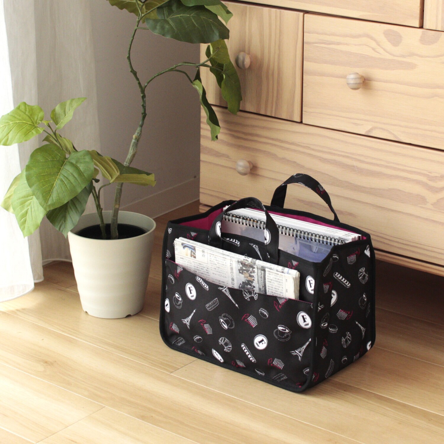 フォション プリント柄 ルームトートバッグ ビッグ