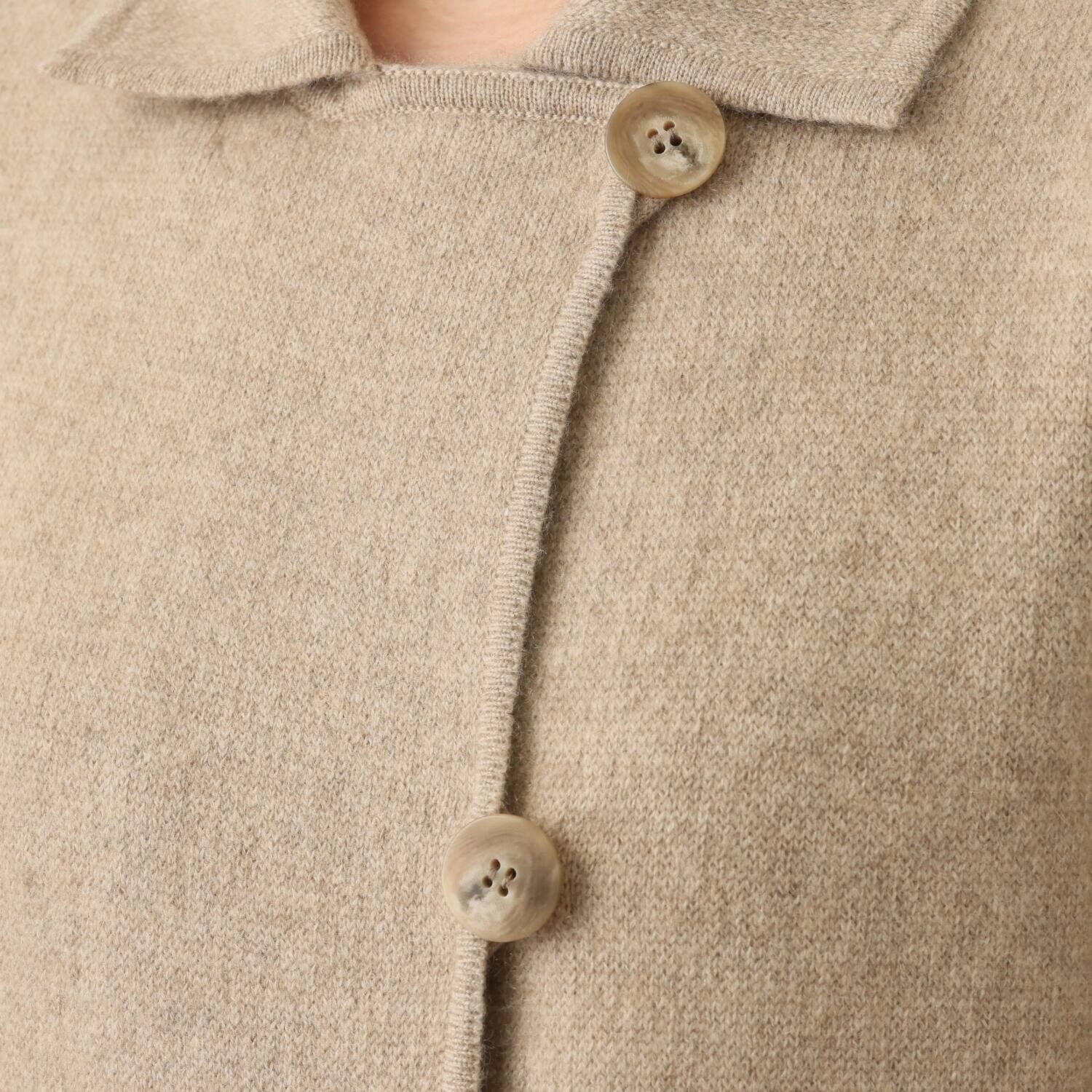 ネイチャーズ 無染色カシミヤ ジャガード編 ジャケットコート