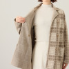 ネイチャーズ 無染色カシミヤ ジャガード編 ジャケットコート