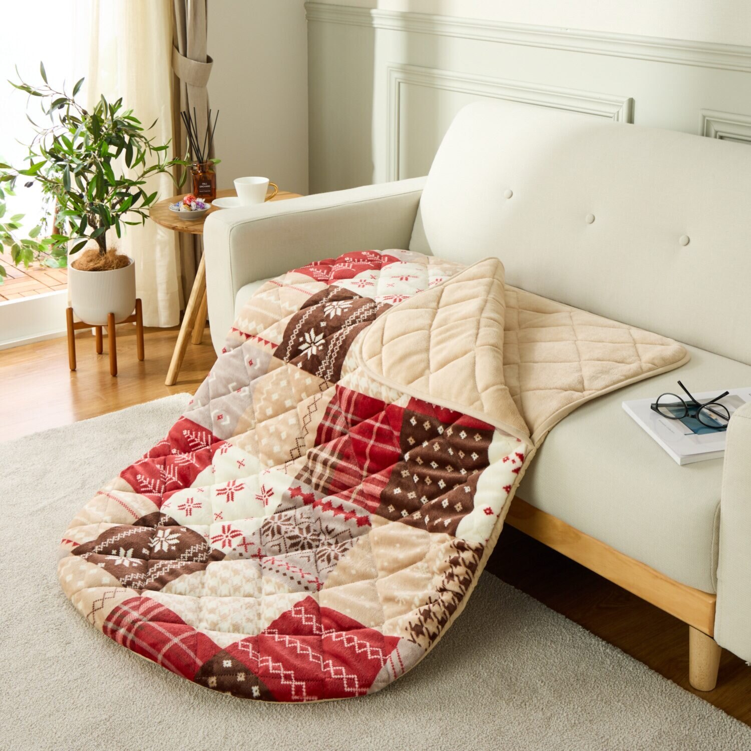 イケヒコ 足腰をすっぽり入れて ぬくぬくあったか♪ ポケットこたつ 