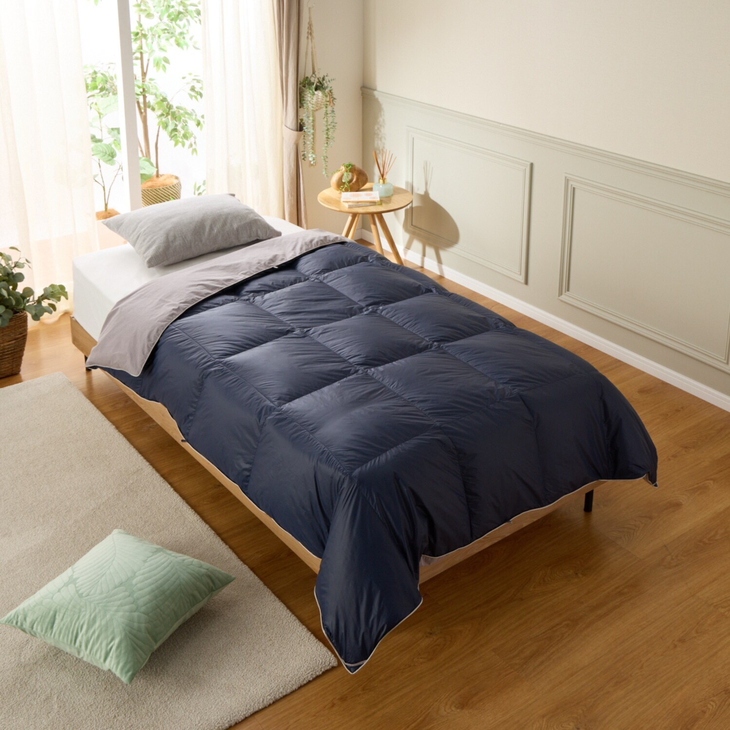 モスコビーリッチダウン ダウンケットとカバーが 一体化！ 年間使える ダウンカバーデュベ ＜ダブル＞