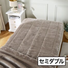 大津毛織 日本製寝具コレクション マザーウォーム ムートン調 ロングファータッチ 吸湿発熱 あったか敷きパッド ＜セミダブル＞