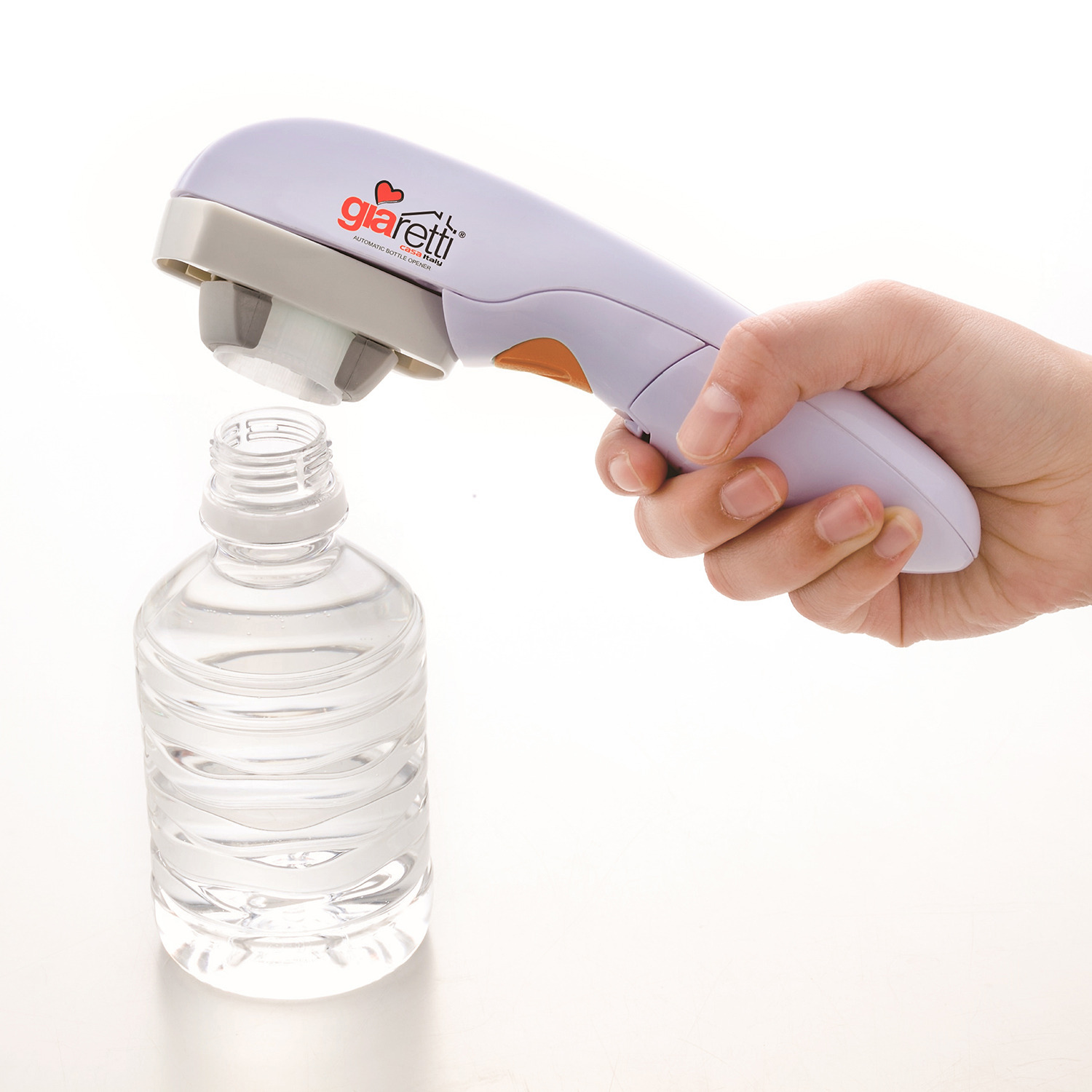 ジアレッティ 蓋にセットして ボタンを押し続けるだけで 簡単開封 自動 ペットボトルオープナー