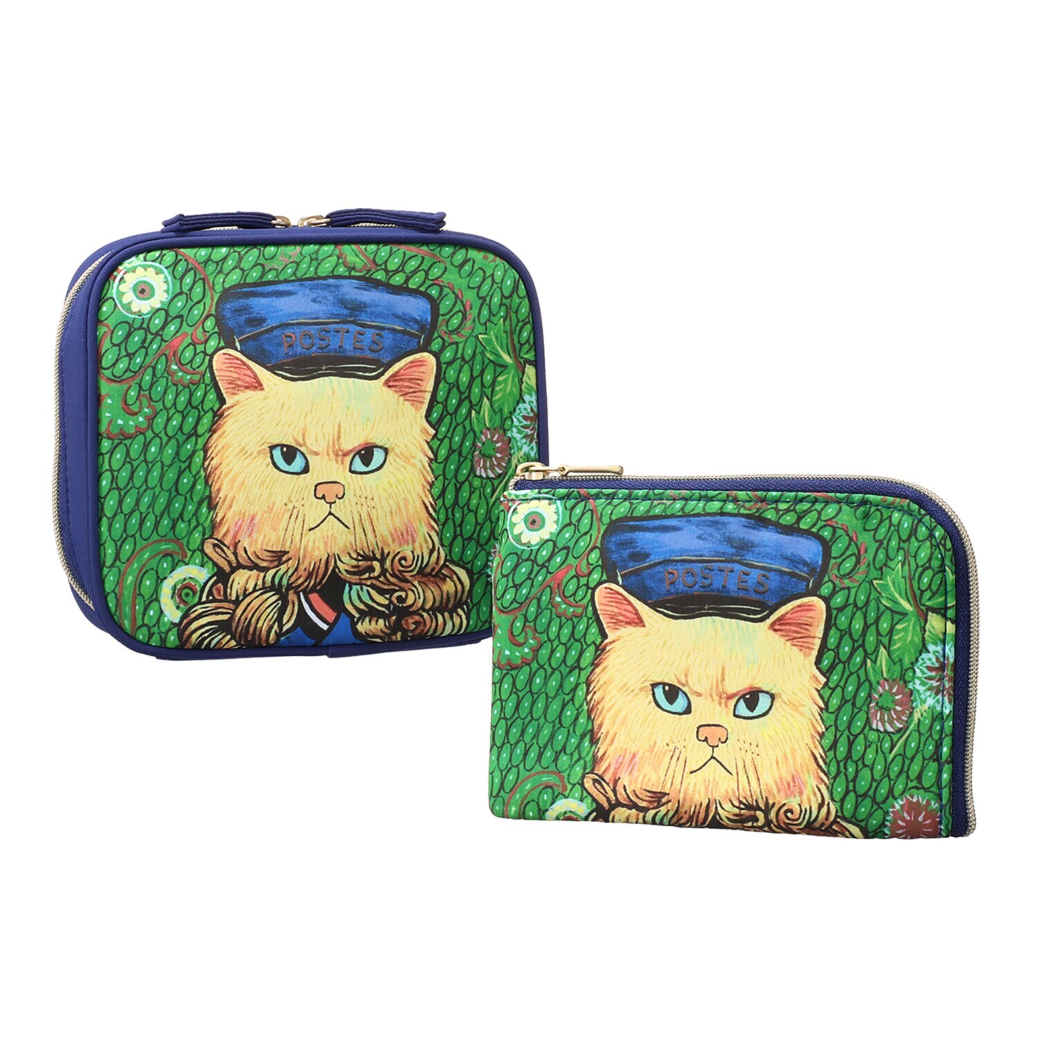 キャットアート コスメポーチ＆ コインパスケース