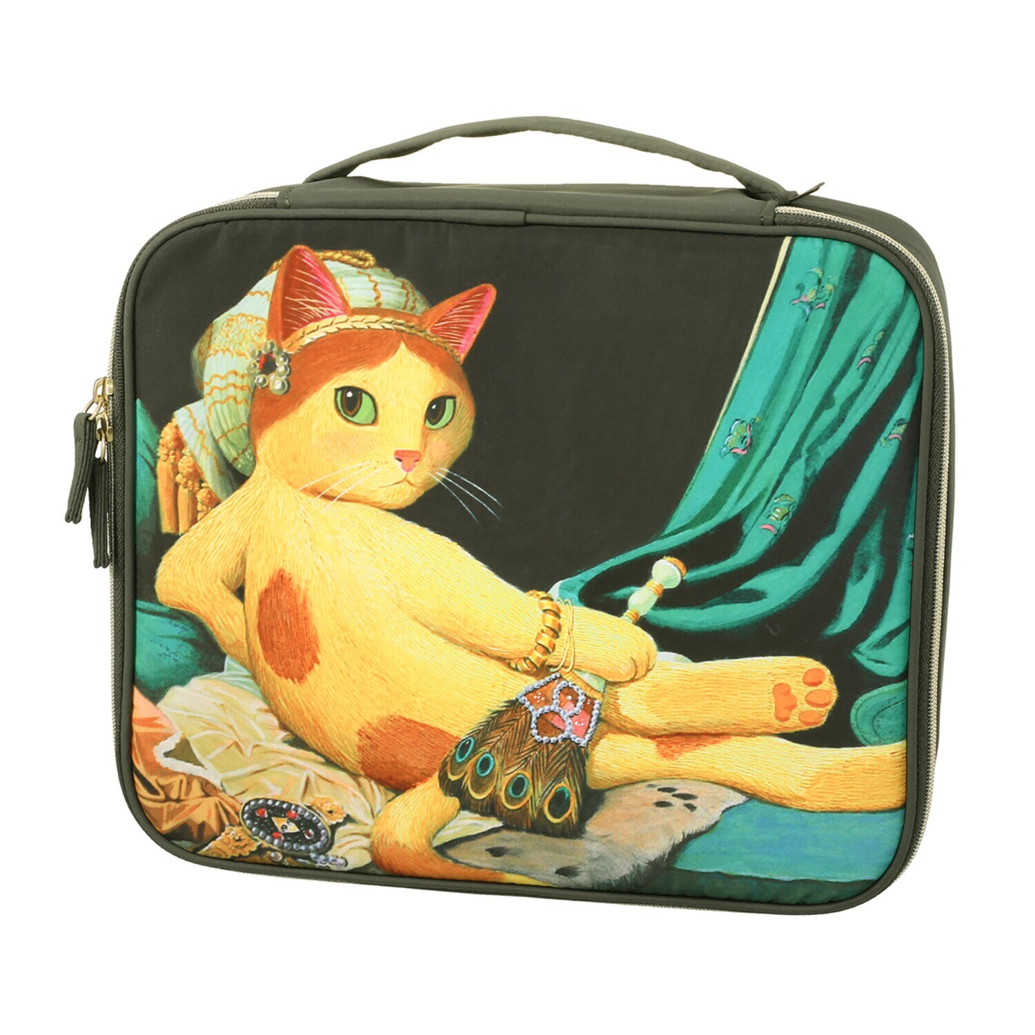 キャットアート 見やすい コスメボックスポーチ