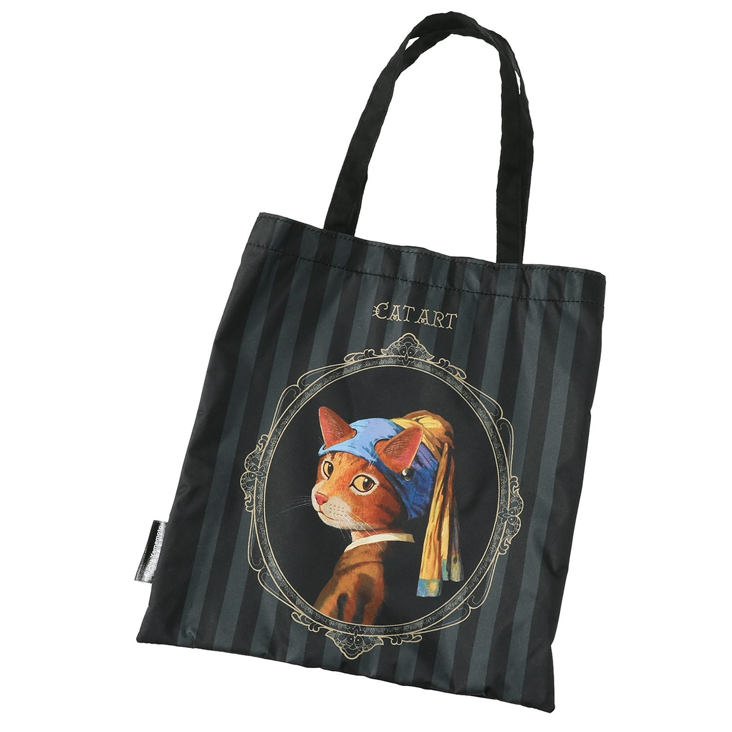 キャットアート 晴雨兼用　軽量 折りたたみミニ傘 収納バッグ付