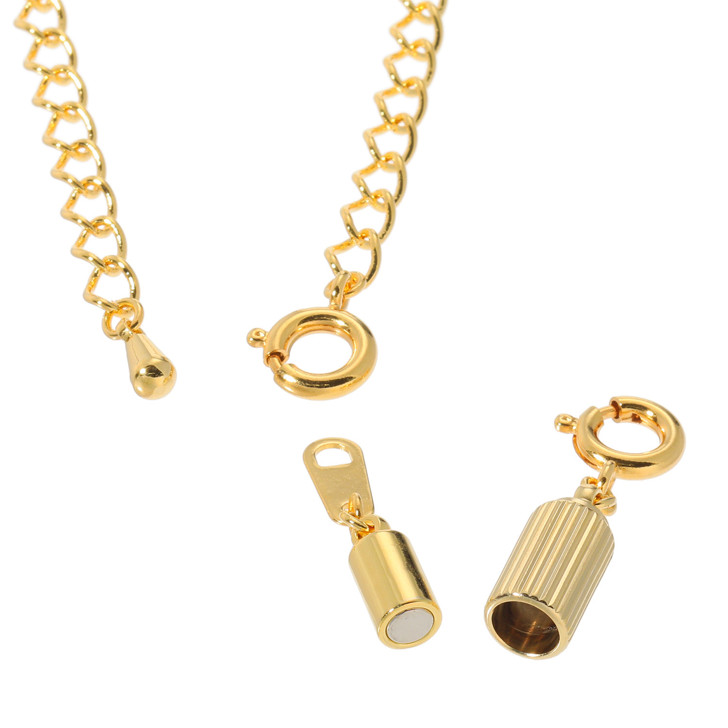 イーシア テクスチャーデザイン マグネットクラスプ＆ アジャスターチェーン セット