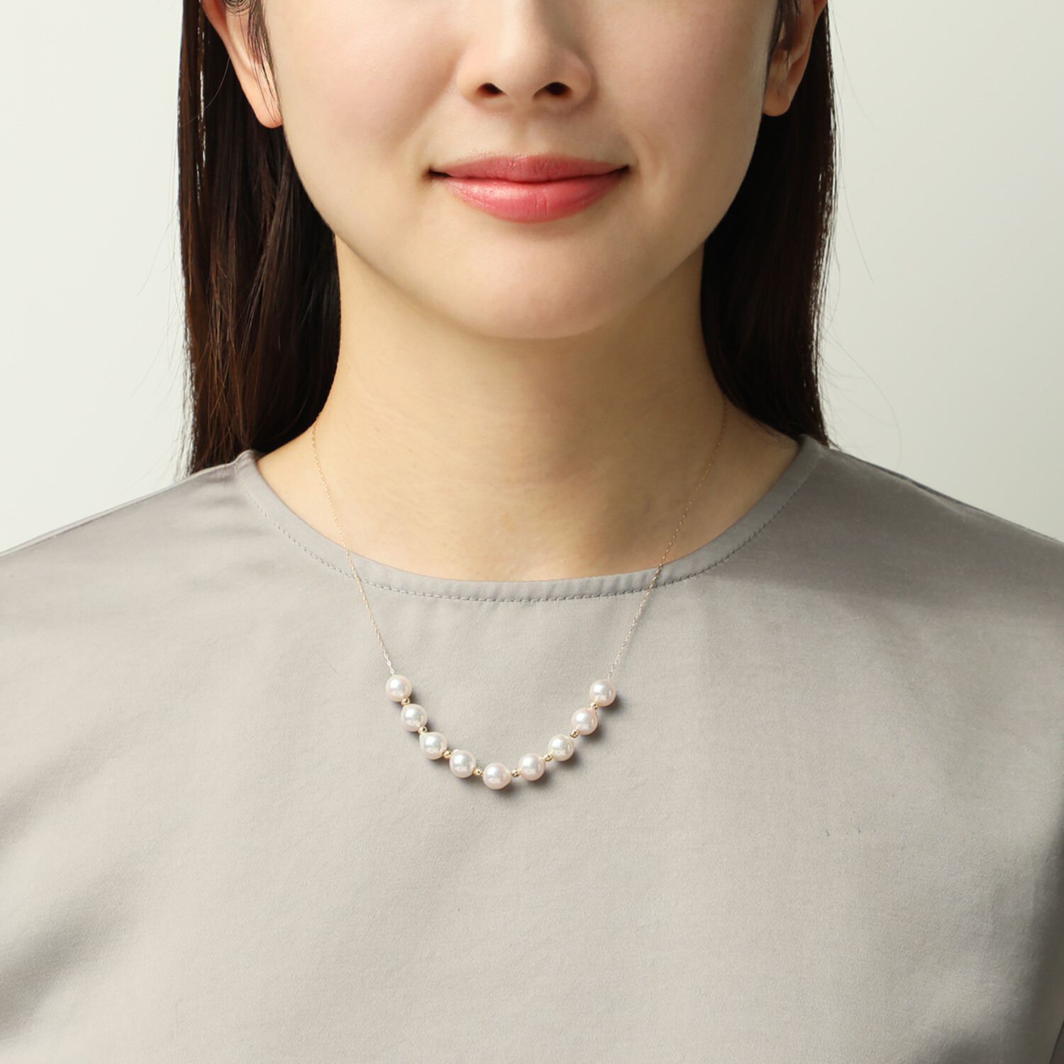 パールＫ バイ　キャスティータ １８Ｋ アコヤパール エンドピン＆可動パーツで 多彩にアレンジ！ ステーションペンダント