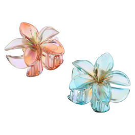 韓国トレンド 雑貨コレクション お花ヘアクリップ ２色セット