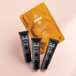 熟酵 シワ改善＆美白＆ 保湿ケア！ リンクル薬用美白 ＢＢファンデーション （リンクル薬用美白 ファンデーションＷＪＭ） ３本特別セット