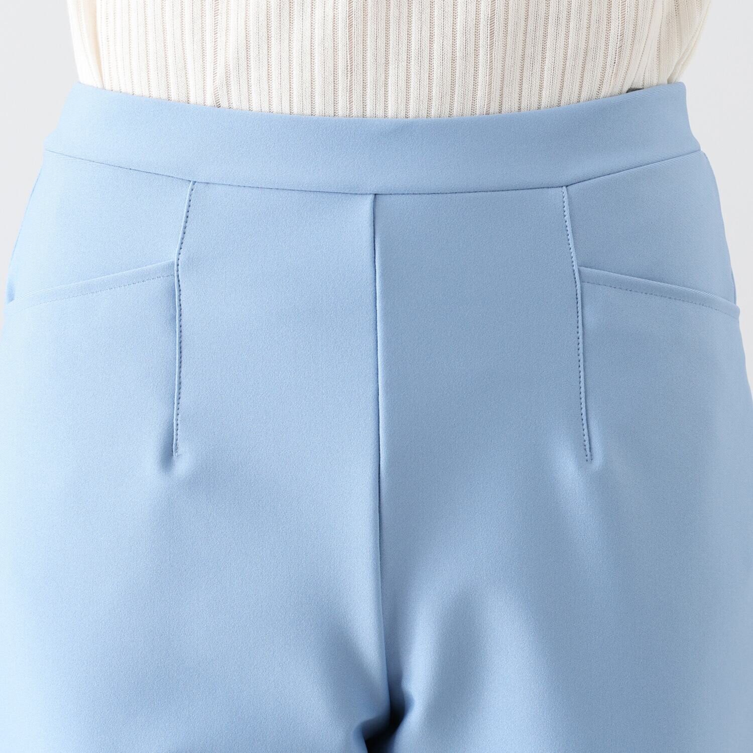 ピーツー え！？はいてないみたい？ 純日本製　美脚ストレート やわらかストレッチパンツ ＜股下７２ｃｍ＞