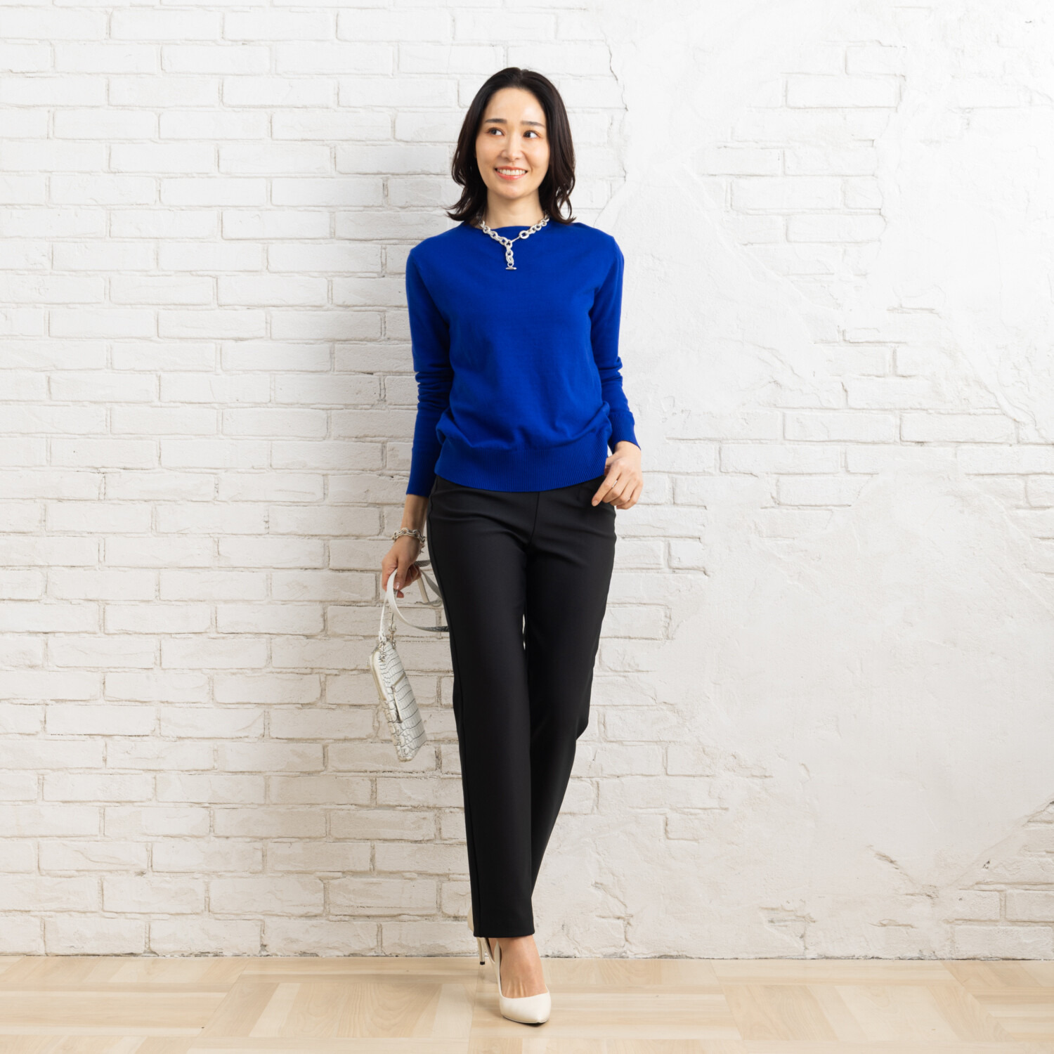 ピーツー え！？はいてないみたい？ 純日本製　美脚ストレート やわらかストレッチパンツ ＜股下７２ｃｍ＞