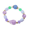 マイクローバー アメシスティンクォーツ＆ ブルレースアゲート＆ マルチジェムブレスレット 〜人間関係・心の平和・ 　　健康・繁栄〜