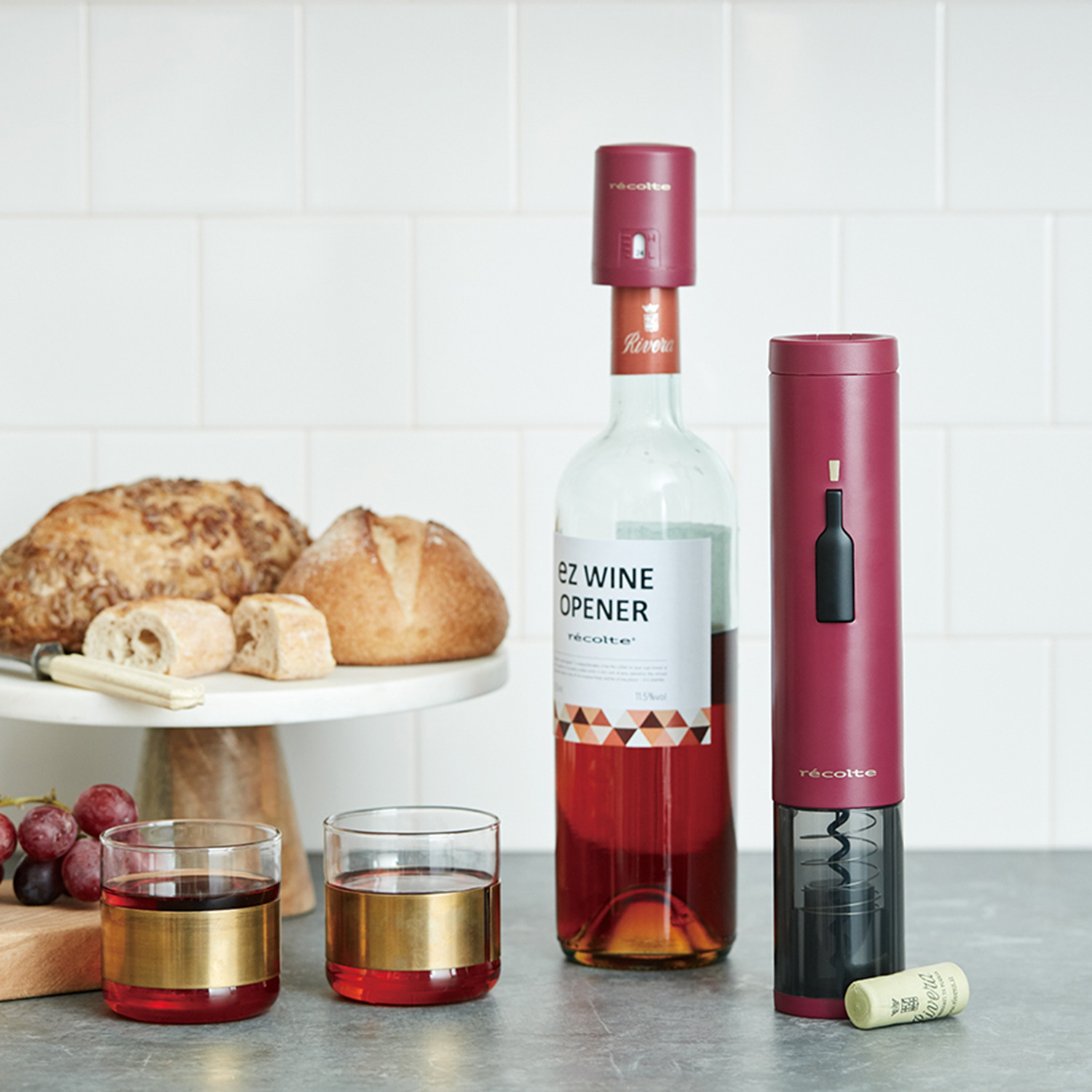 レコルト 電動ワインオープナー＆ ワインキーパー 同色セット