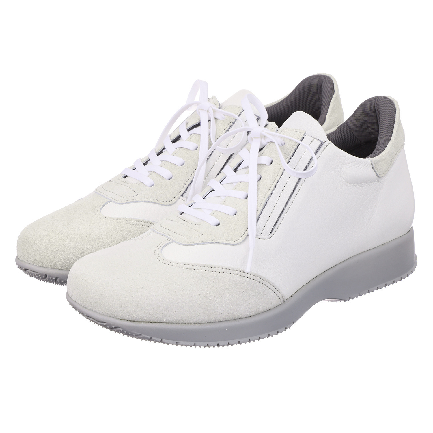 ミスキョウコ 日本製 ソフト本革 レースアップスニーカー