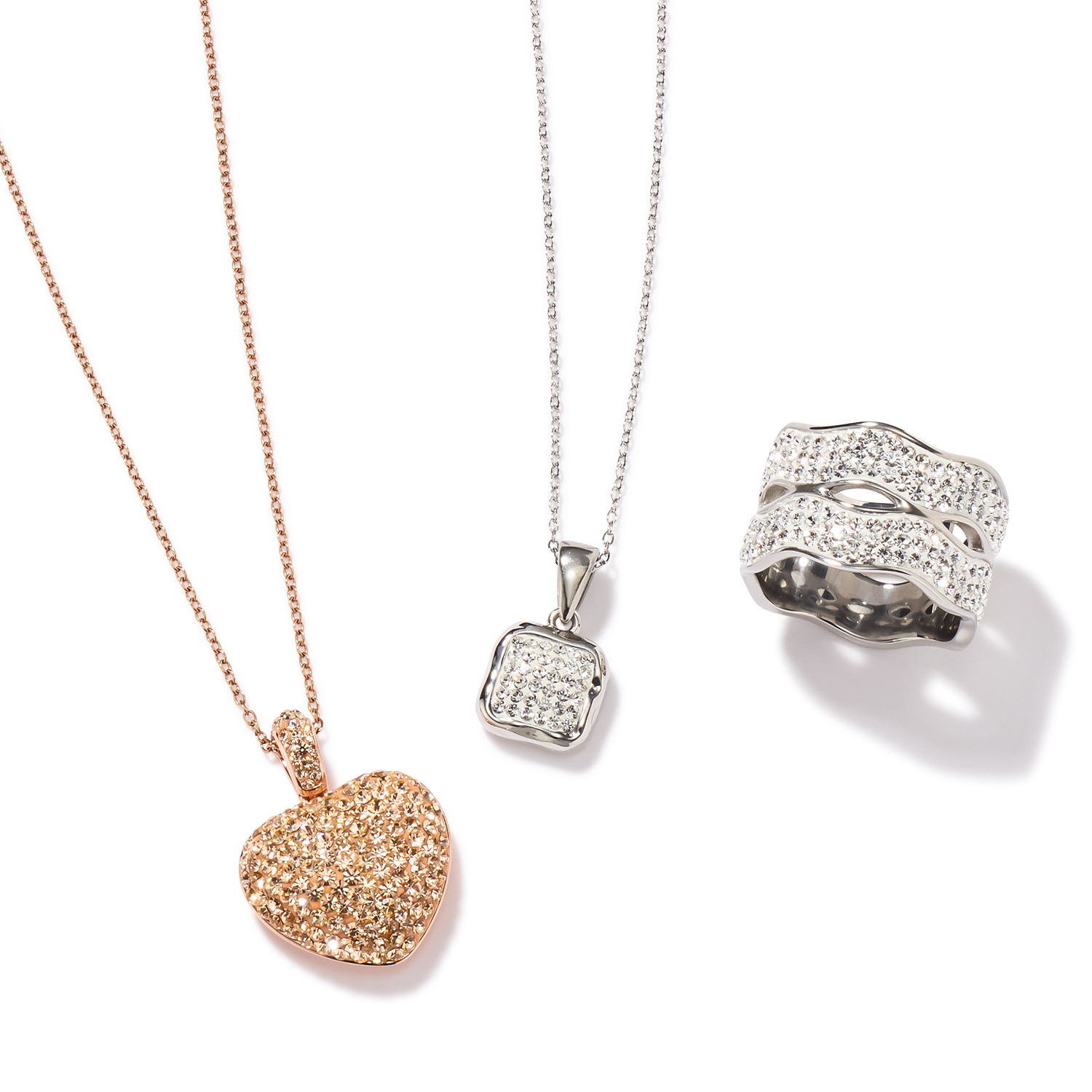 エービーステン ステンレス ビジュウ ダブルウェーブ リング