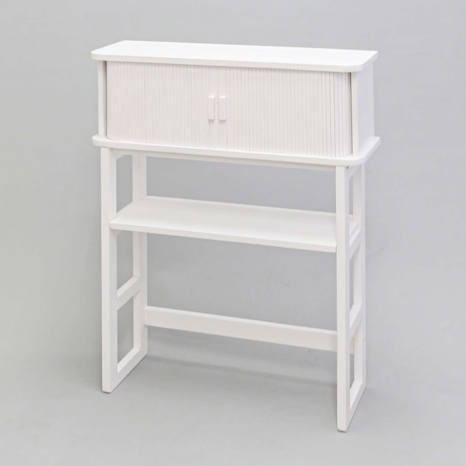 天然木桐材使用 軽量＆スリム 竹製ジャバラ扉式 コンソールテーブル