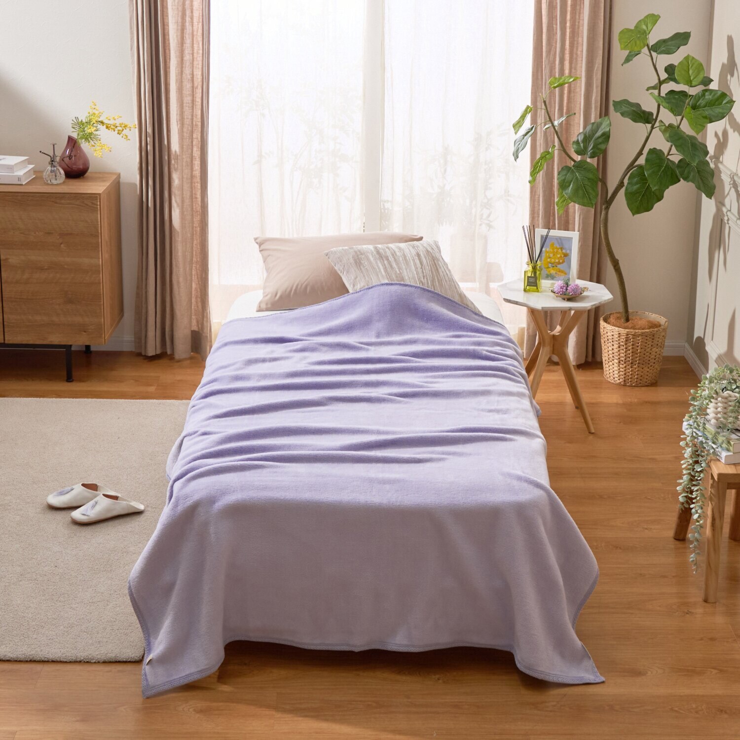 快眠博士 起毛師こだわりの仕上げ 天然シルクの シルクオーラ美 掛け毛布 ＜シングル＞