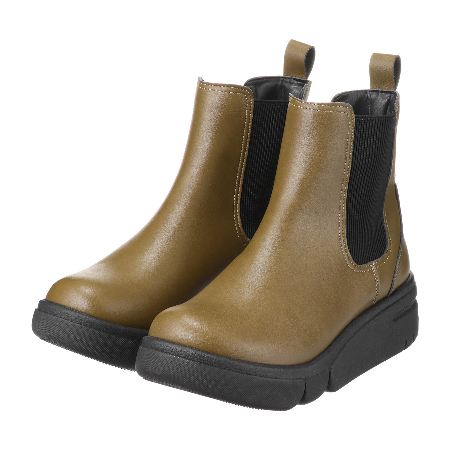 リゲッタ 軽量・晴雨兼用 厚底サイドゴアブーツ