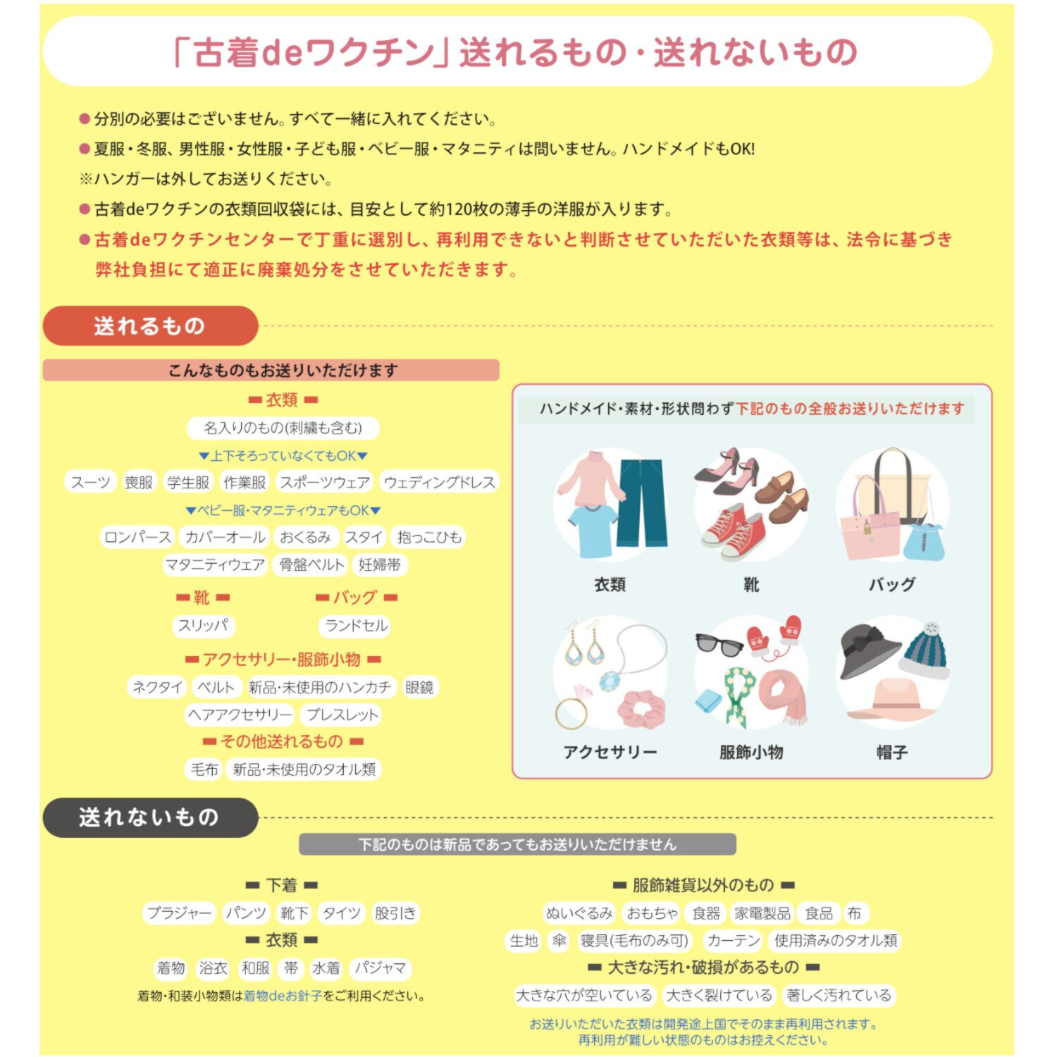 お部屋を片づけて社会貢献 古着ｄｅワクチン ワクチンプラス 専用回収キット スタンダード ＜能登応援パッケージ＞