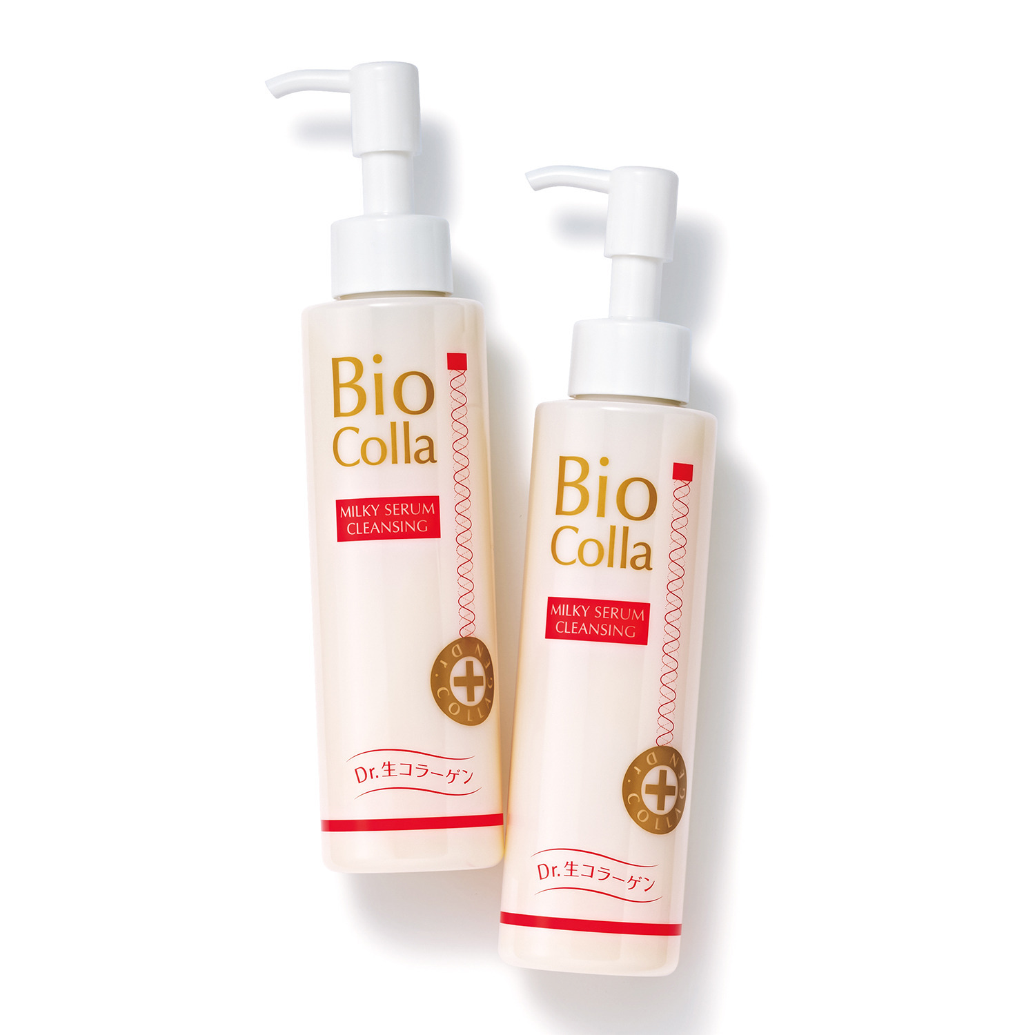 ビオコラ 生コラーゲン配合！ （非加熱２５度以下） メイク汚れをオフしながら お肌に潤いを与える ミルキーセラム クレンジング ２本セット